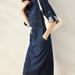 Handsome Retro Denim Waist-tight Dress - EX-STOCK CANADA