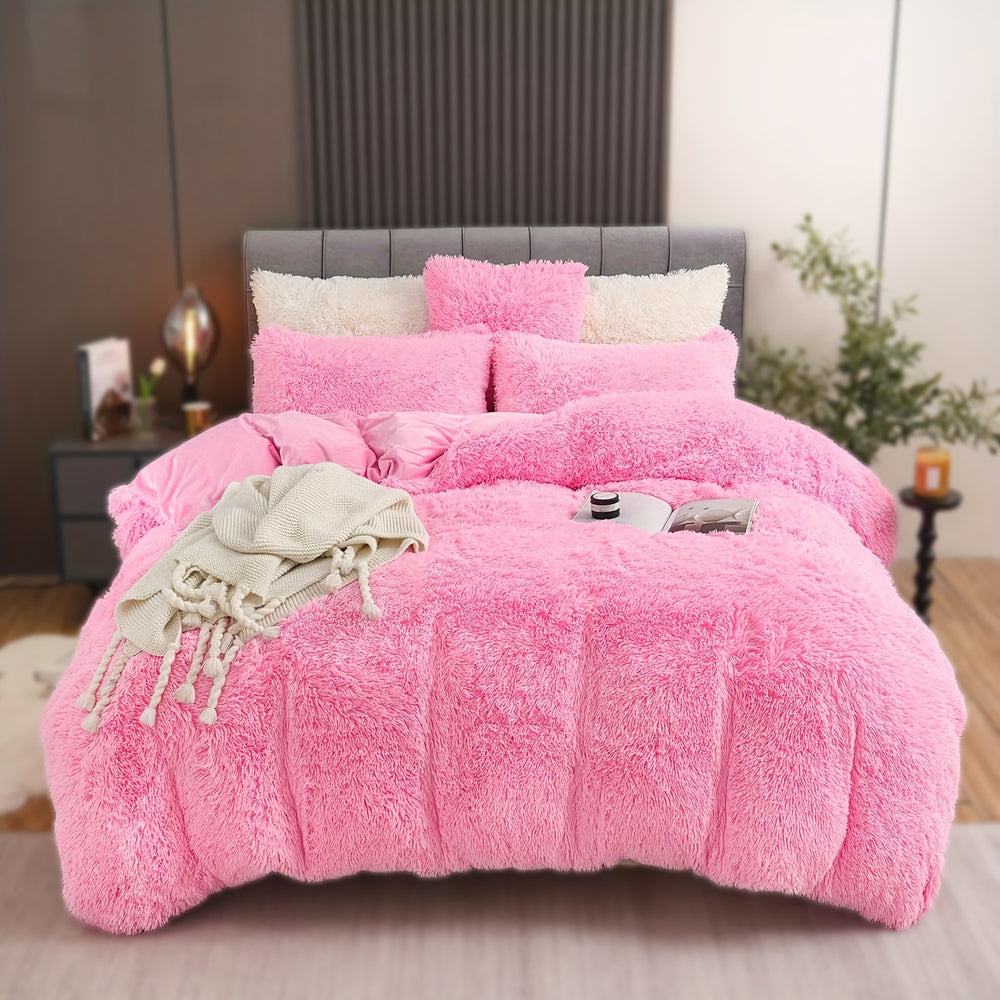 4PCs Plush Duvet Cover Set Luxury Ultra Soft Velvet Duvet EX-STOCK Canada 