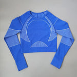 Women Tight Long Sleeve Fitness Workout Yoga Running Gym Crop top