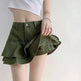 Women's White High Waist flared Mini  Denim Skirt golf skirt - EX-STOCK CANADA