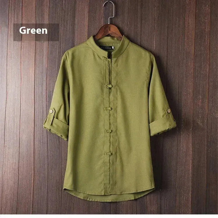 Men's Linen Vintage Plus Size Shirt - EX-STOCK CANADA