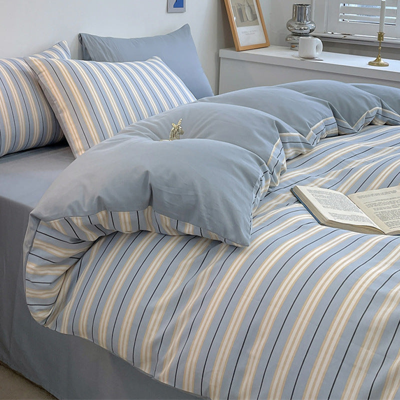Pure Cotton Class A Four-piece Quilt Cover Household Pure Cotton Bed Sheet Duvet Cover EX-STOCK Canada 