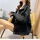 Loose Embroidered Lettered Black Denim Jacket Slimming Jacket Coat For Women - EX-STOCK CANADA
