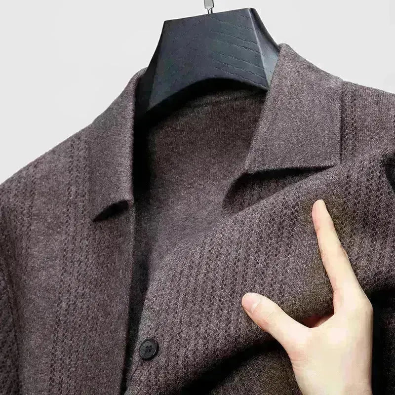 Slim fit Knitted Cardigan sweater For Young Men Workwear for fall Winter - EX-STOCK CANADA