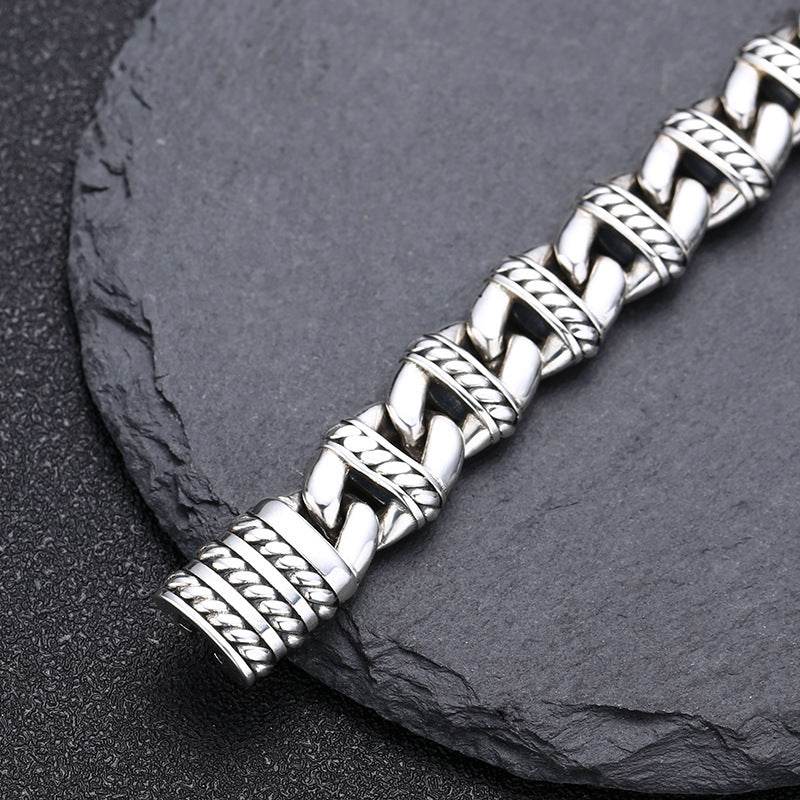 Sterling Silver Pig Nose Bracelet Thick Type Personality EX-STOCK Canada 