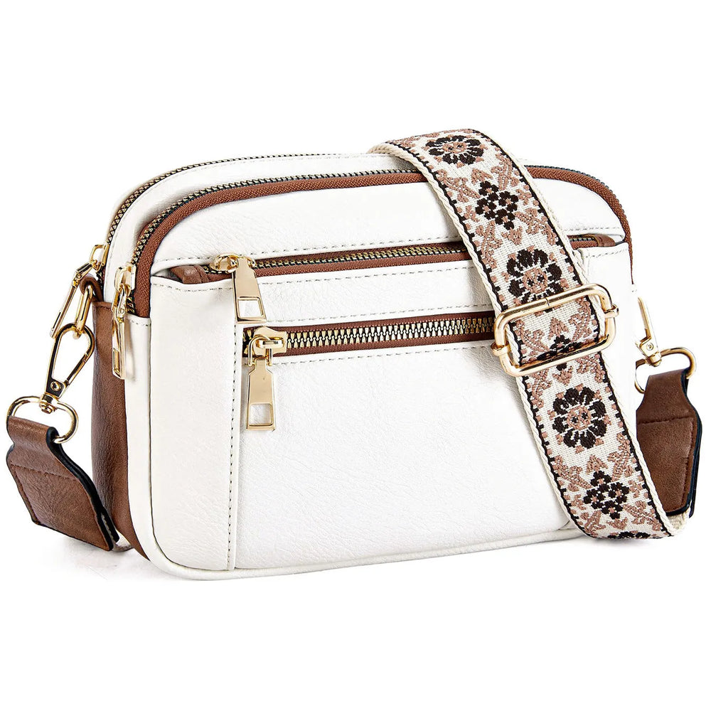 Daily Matching PU Leather Business Commute Zipper Crossbody Bags for women - EX-STOCK CANADA