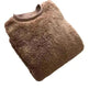 Autumn And Winter Plush Fuzzy Crewneck Pullover top for male - EX-STOCK CANADA