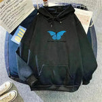 Mujeres Single Butterfly Autumn y Winter Hoole Holdie SweShirt