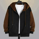 Chaqueta de deportes y ocio para hombres con sudadera con capucha con cremallera