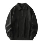 Autumn Winter Fashion Lapel Half-zip fleece Sweatshirt Pullover tops for Men - EX-STOCK CANADA