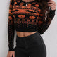 Women's Contrast Color Jacquard Fashion Round Neck Sweater EX-STOCK