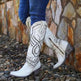 Women's Rivet Studded Knee-High Cowboy Boots | Chunky Block Heel | Sizes 35–43