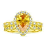 Set de anillo de moda Damas 925 Combinación de plata esterlina Ring Wedding Ring Mujeres