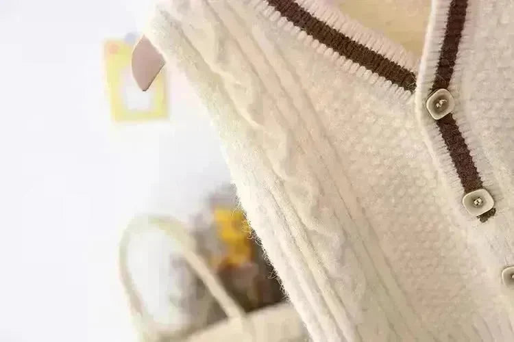 Children Knitted Chunky Sweater Outwear Vest kids - EX-STOCK CANADA