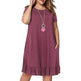 Plus Size Summer Dresses Round neck Short Sleeve Mini dress - EX-STOCK CANADA