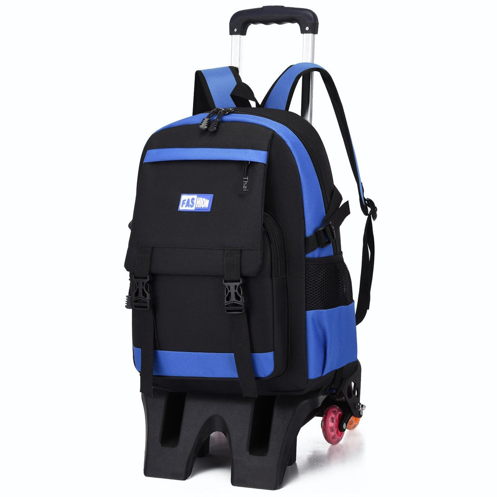 Kids Large Capacity Trolley School Backpack with Wheels – Primary School Pull Rod Bag