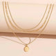Vintage Geometric Metal Oval Pendant Necklace - EX-STOCK CANADA
