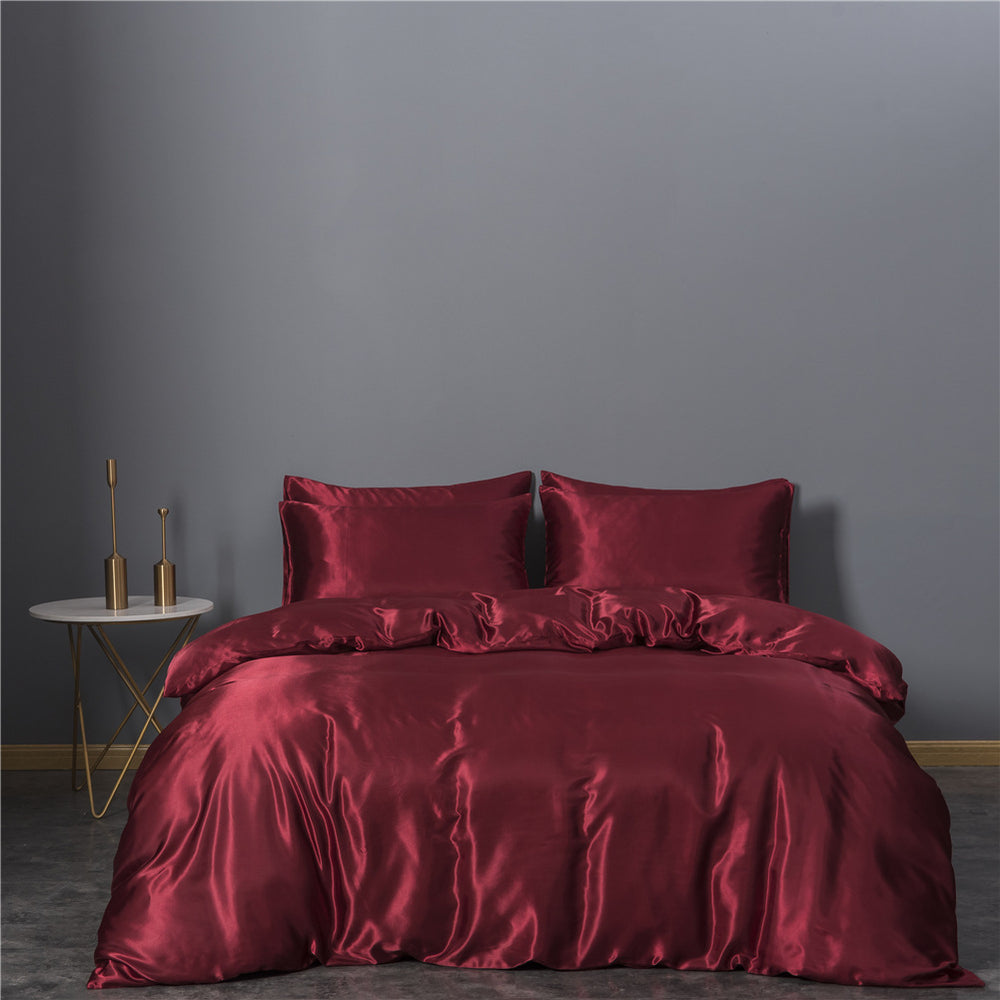 Simulation Silk Three-piece Duvet Cover Bedding EX-STOCK Canada 