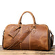 Retro New Men's Genuine Leather Portable Travel Bag | EX-STOCK Canada 