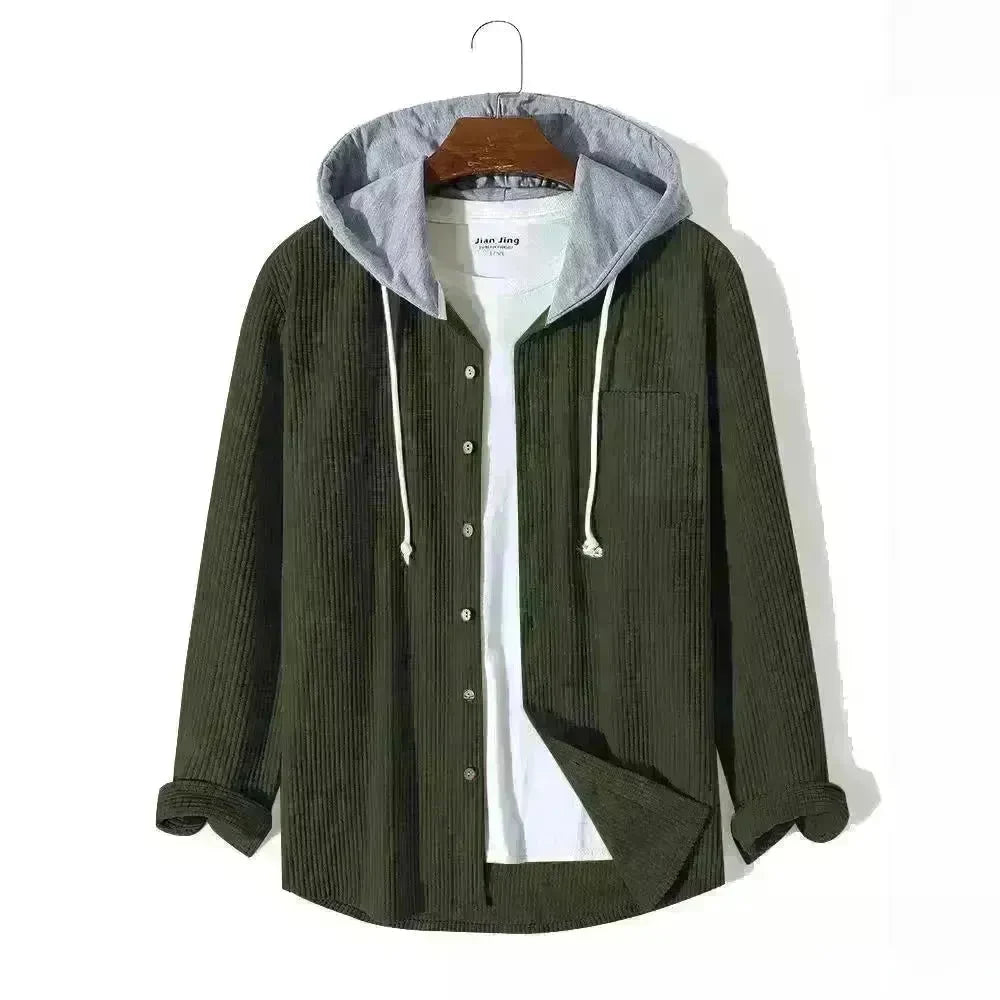Men's Autumn And Button down Waffle Hoodie Cardigan - EX-STOCK CANADA
