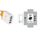 4-Port USB Wall Charger with Quick Charge 3.0 – EU, UK & US Plug | Multi-Colour