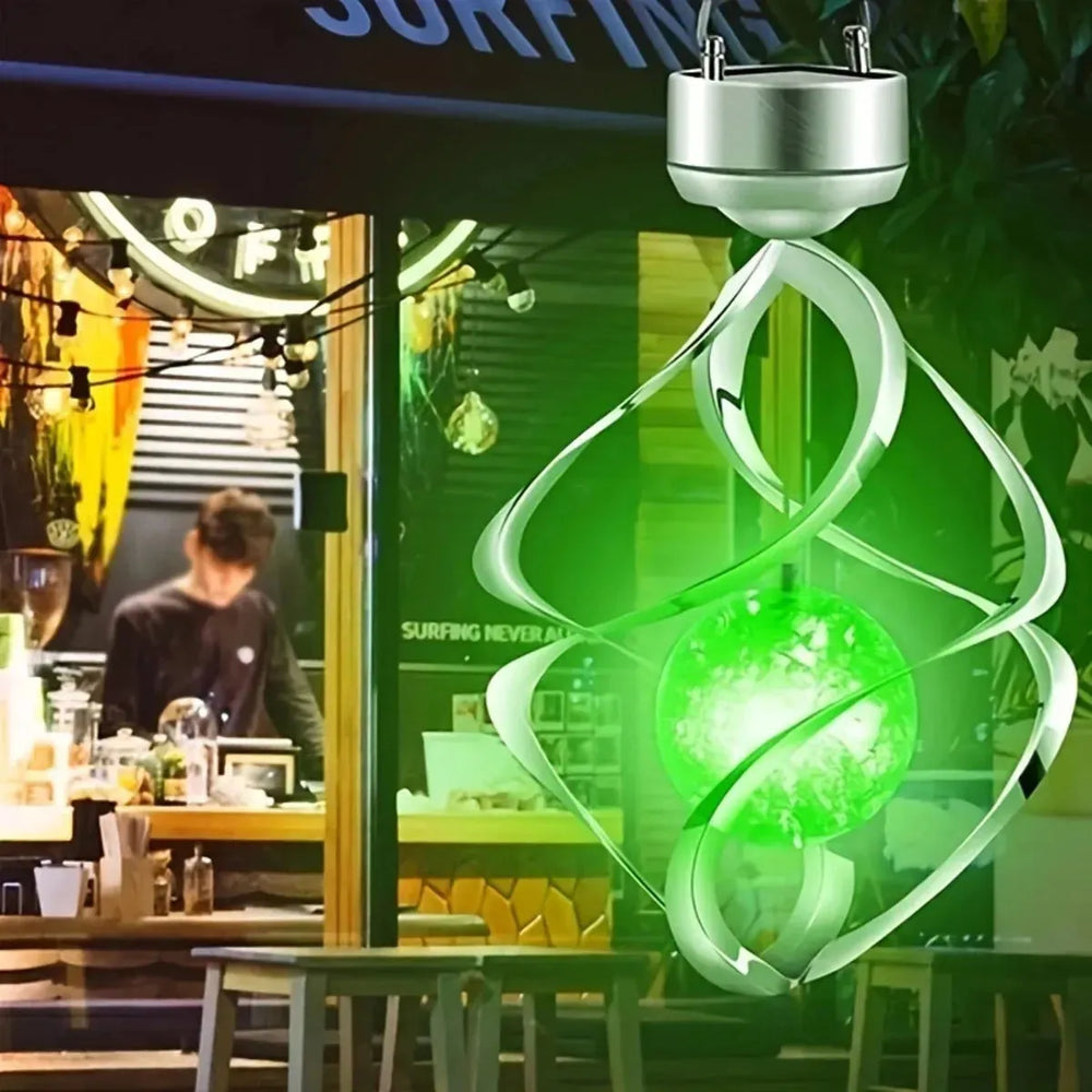 Wind Spinner Solar Light, LED Wind Chimes, Outdoor Decor Changing Color Ball Wind Chimes Solar Hanging Lantern For Home Garden Outdoor Decoration - EX-STOCK CANADA