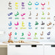 Autocollant mural décoratif pour chambre d'enfants d'école maternelle numérique arabe coloré à la maisonEX-STOCK Canada 