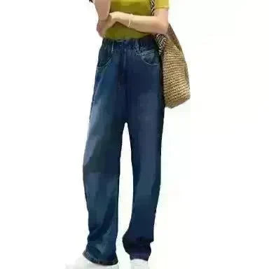 High Waist Elastic Baggy Jeans Pant For Women - EX-STOCK CANADA