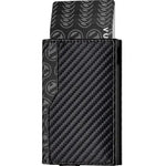 Credit Card Case With Double Id Window Rfid Blocking Automatic Leather Up Card Wallet