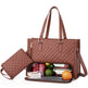 Convenient Commute New Lunch Bag Women's Insulated Lunch Box Women's Leak-proof Large Purse Diagonal Computer Storage EX-STOCK