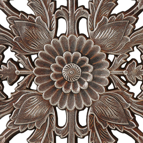 Distressed Carved Wood 2-piece Wall Decor Set EX-STOCK