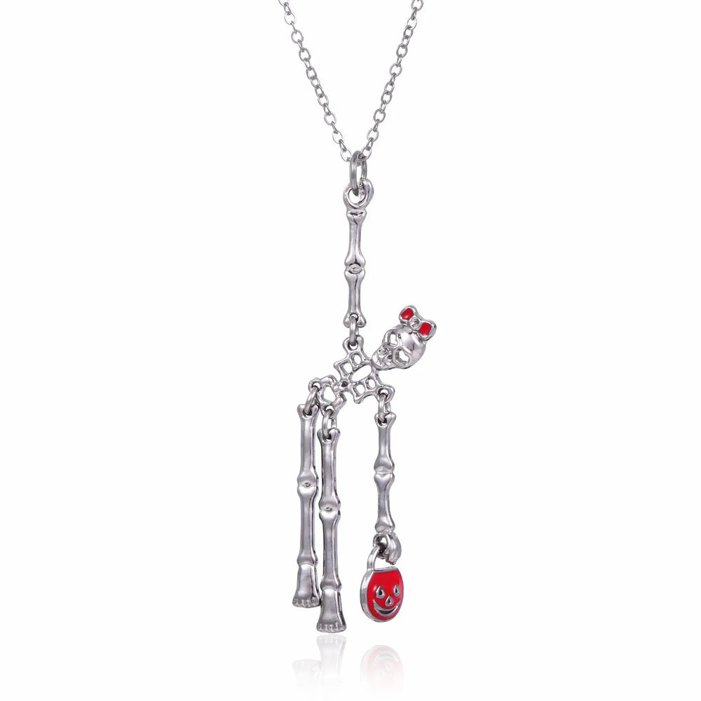 3pcs Halloween Skeleton Earrings And Necklace Set Creative Retro Personality Jewelry Accessories - EX-STOCK Canada