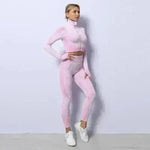 3PCS Yoga Set Seamless Sport Set Women Gym Clothing Leggings Women Crop Top Sports Bra Women Fitness Gym Set Womens Outfits Tracksuit - EX-STOCK CANADA