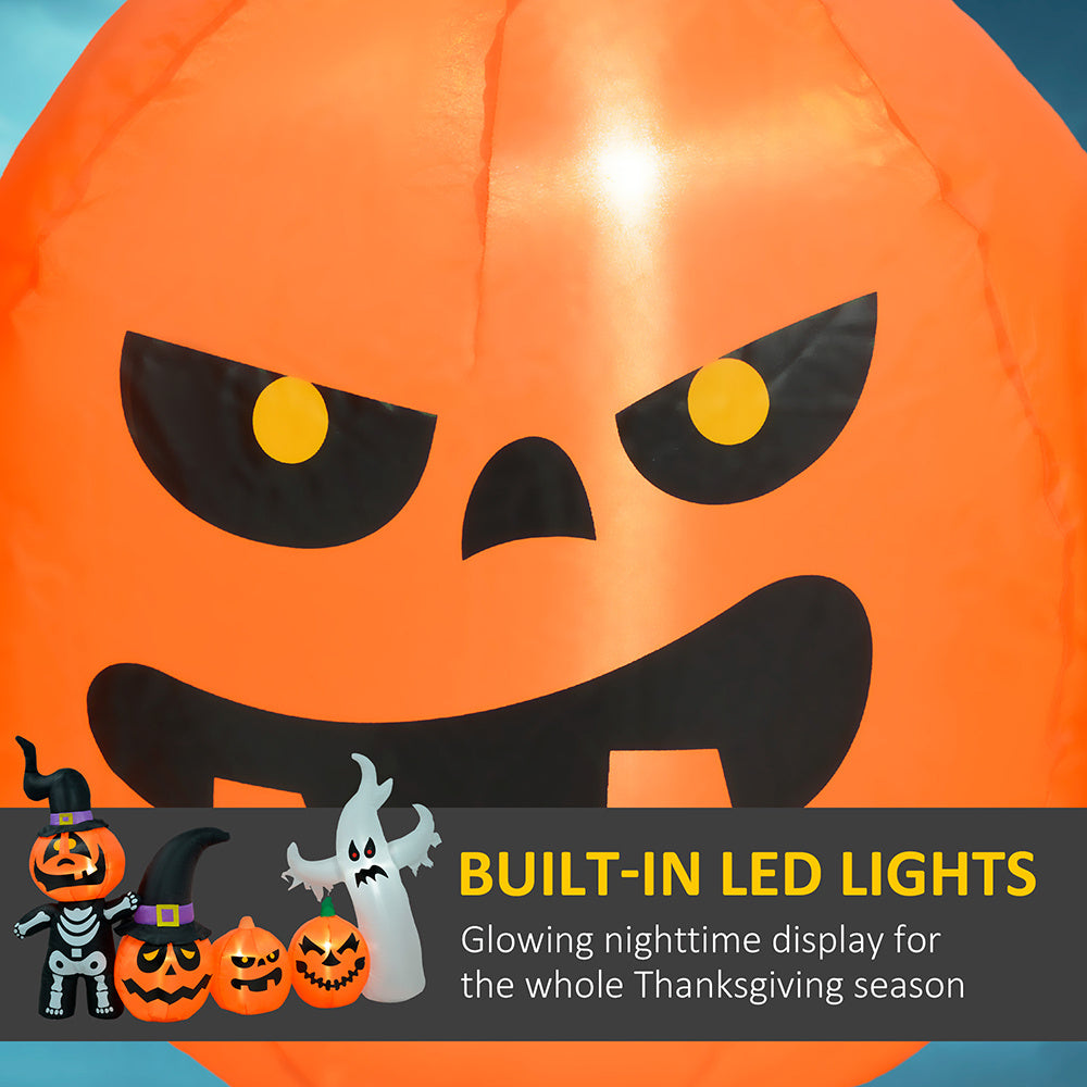 7.5ft Inflatable Halloween Pumpkin Ghost Family, Blow Up LED Display For Garden Indoor Outdoor EX-STOCK