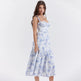 Spring And Summer Comely Pastoral Style Sling Floral A Swing Cake Dress - EX-STOCK CANADA