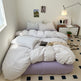 Cotton Yarn-dyed Washed Cotton Four-piece Set Full-cotton Fitted Sheet Non-printed Minimalist Bed Sheet Duvet Cover EX-STOCK Canada 
