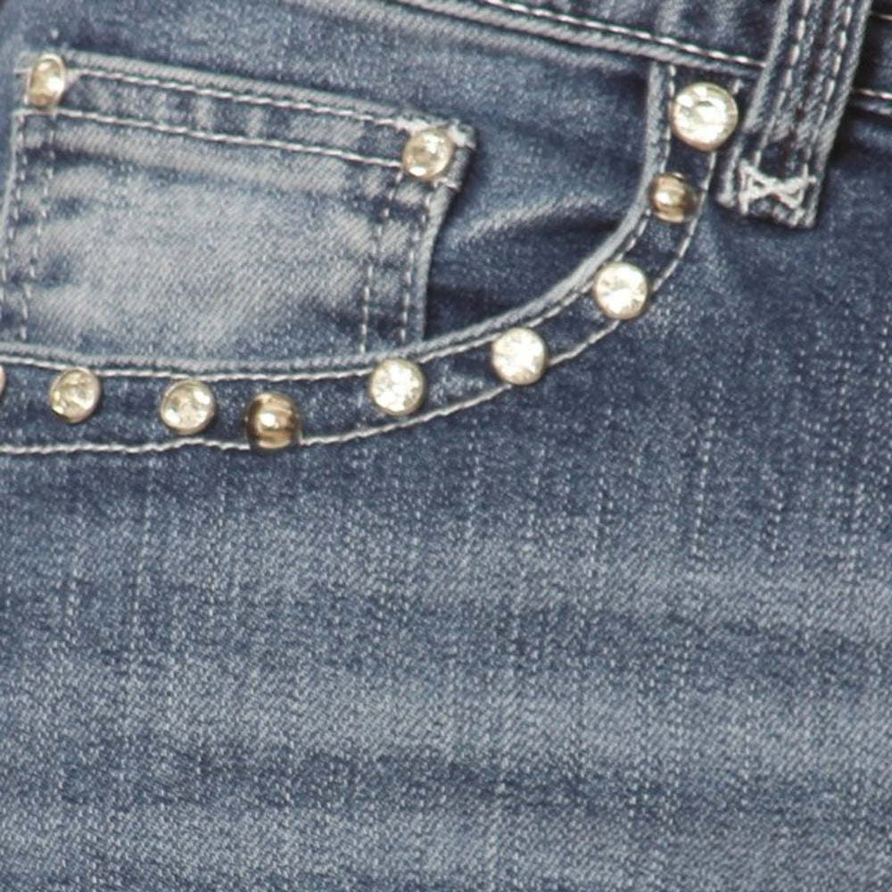 Platinum Plush Women's Rhinestone Skull & Bones Bootcut Jeans EX-STOCK Canada 
