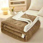 Blanket Double Thickened Warm Coral Fleece Sofa Winter Blanket - EX-STOCK CANADA