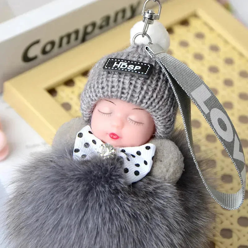 Cute Sleeping Doll Plush Doll Keychain Pendant Backpack Handbag Wallet Accessories - EX-STOCK CANADA