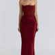 Women’s Strapless Maxi Dress – Backless Slim-Fit Evening Gown