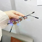 Rimless Octagon Sunglasses for Men Women Polygon Rectangle Shade Glasses Frameless - EX-STOCK CANADA