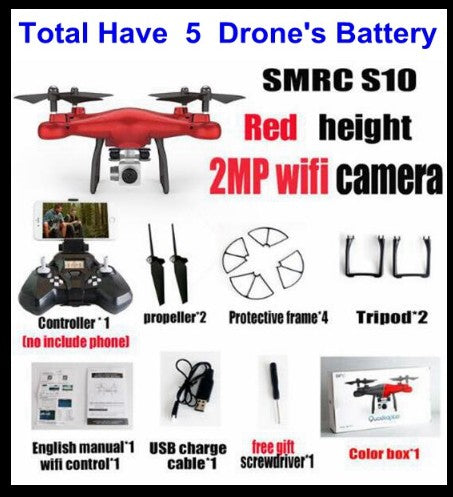 Sales Promotion WiFi 2MP Camera With S10 SMRC FPV Quadcopter Drone Helicopter UAV Micro Remote Control Toy RACER KIT Aircraft EX-STOCK Canada 