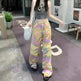 Real Shot American Retro High Street Graffiti XINGX Rendering Baggy Jeans Pant For Women - EX-STOCK CANADA