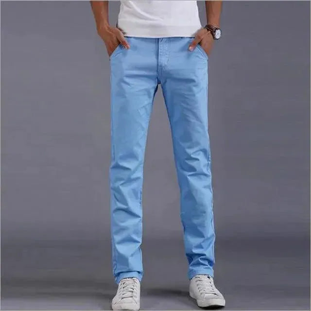 Casual Men's Slim Fit Straight Leg Trouser - EX-STOCK CANADA