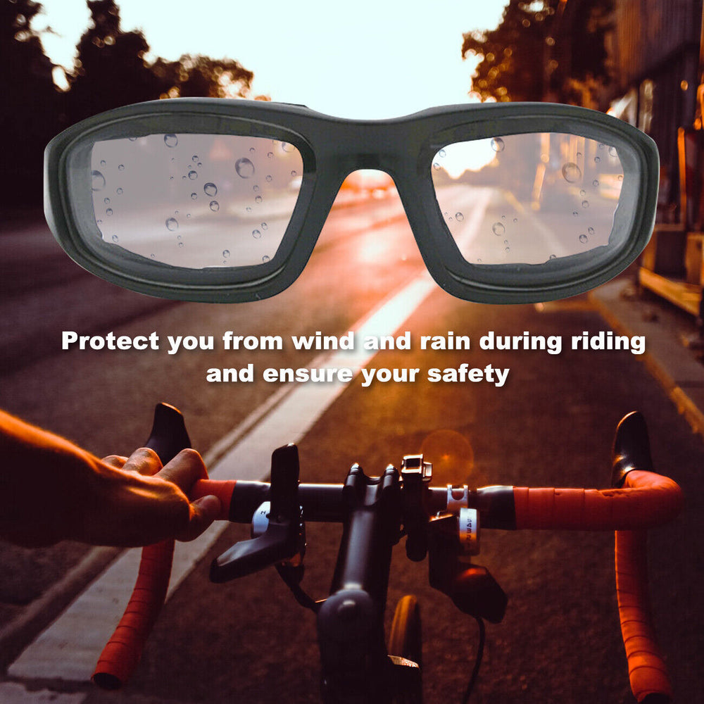 Cycling Sunglasses Chopper Outdoor Sports Glasses For Men Women Wrap Around UV400 Protection For Fishing Driving Glasses Windproof Clear Lens EX-STOCK