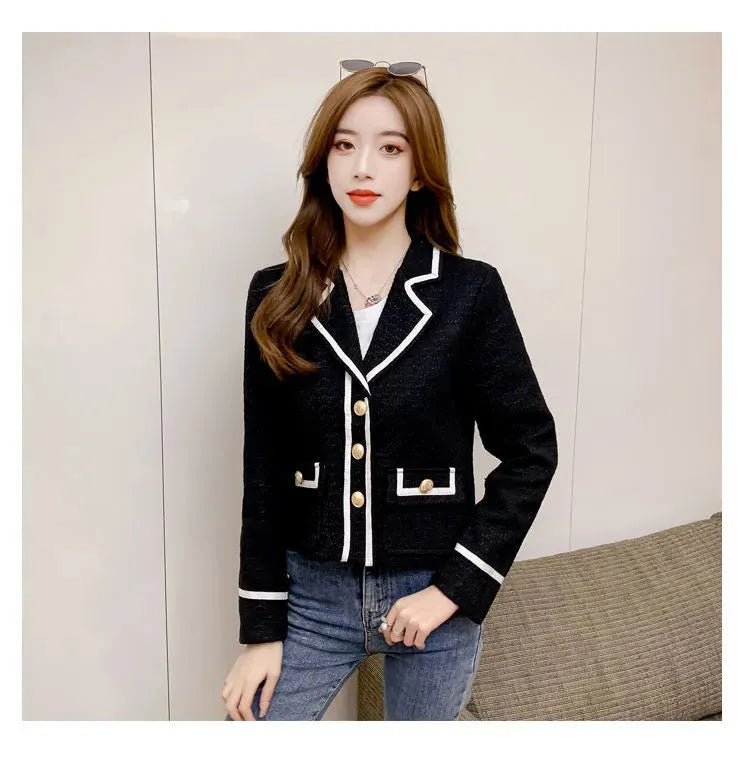 Elegant Luxury Formal Business Short Long Sleeve Blazer Jacket women - EX-STOCK CANADA