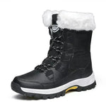 Winter Waterproof Snow Boots Women's Mid-calf Front Zipper