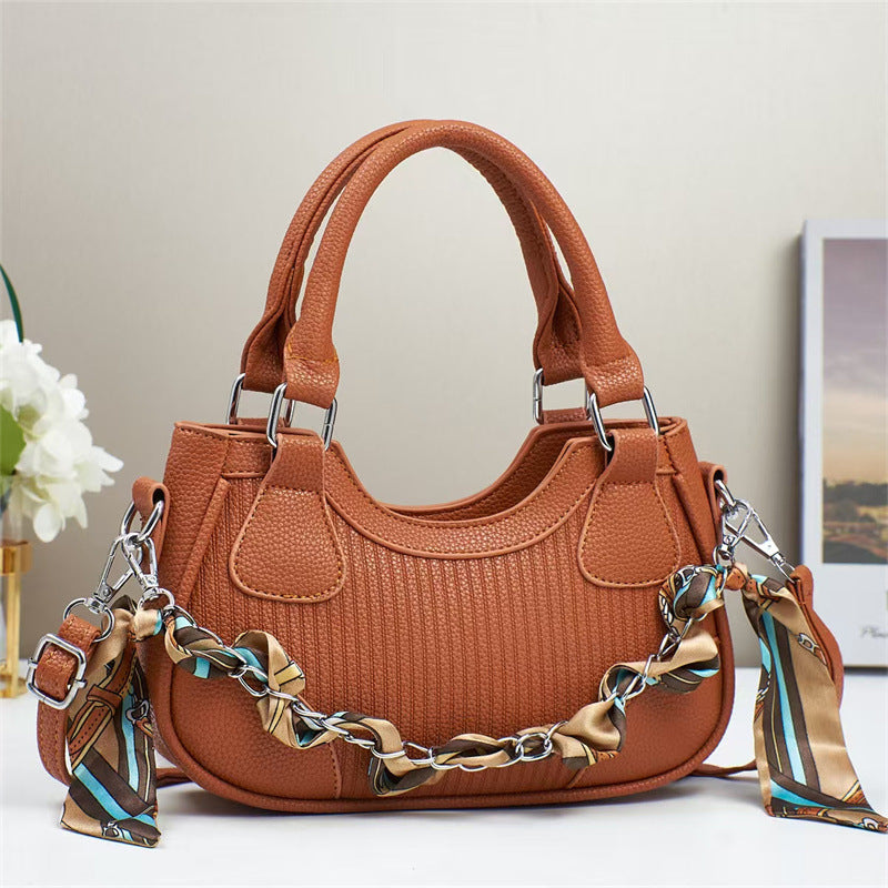 Sac à main chaîne tressée élégant - Sac bandoulière pour femmes de luxe fait main, sac à épaule haut de gamme avec doublure en polyesterEX-STOCK Canada 