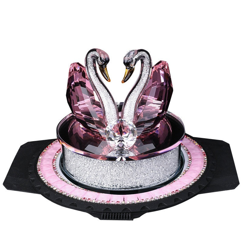 Suministros de decoración para automóvil Adorno Cisne de Cristal Porta perfume - EX-STOCK Canada
