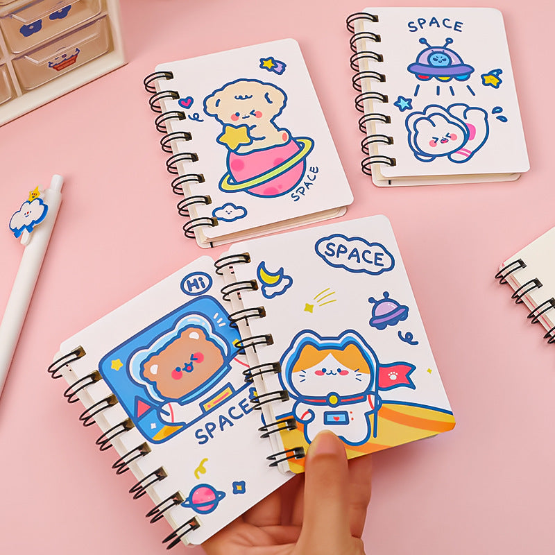 Astronaut Pocket Flipper Notebook – Space Themed Mini Flip Notepad (10.5×8cm)